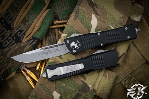 Microtech Combat Troodon Black OTF Automatic 3.8\" Drop Point Apocalyptic 143-10AP