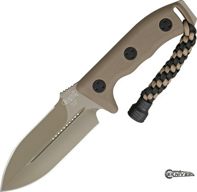 Microtech Crosshair Tan DE Serrated