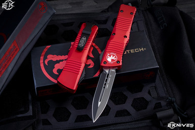 Microtech Combat Troodon Red OTF Automatic 3.8" Dagger Black 142-1RD