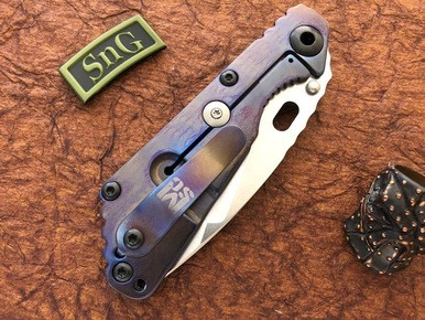 Mick Strider Custom SnG Nightmare Grind Satin Titanium Anodized/G10