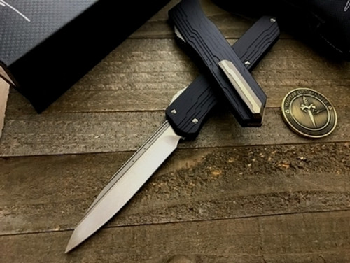 Microtech Marfione Custom Cypher Black Alloy Bronze Two Tone Stonewash M390