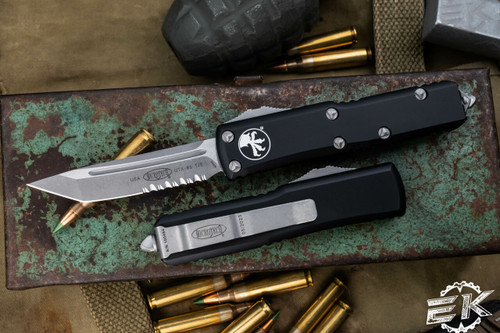 Microtech UTX-85 OTF Automatic Knife 3.1\" Tanto Apocalyptic Serrated 233-11AP