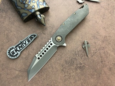 Marfione Custom Warhound Folder Apocalyptic Titanium Bronze Accents Apocalyptic M390