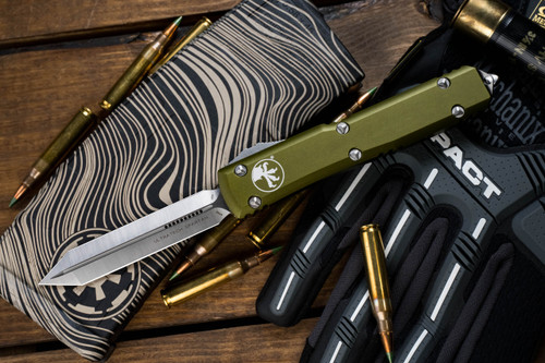 Microtech Ultratech Spartan OTF Automatic Knife OD Green 3.4\" Satin 223-4OD