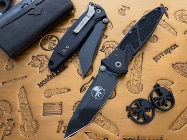 Microtech Socom Elite Black Signature Series Alloy Tanto DLC Claw Logo 161-1DLCS