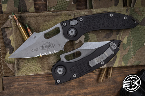 Microtech Stitch Auto Borka Blades M390 Apocalyptic Serrated 169-11AP