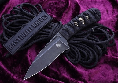 Bastinelli Creations Sin Custom Black Tsuka Gold Triple Menuki D2 Acid Wash