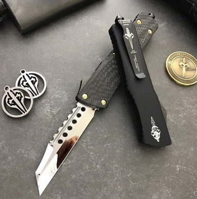 Marfione Custom Warhound Combat Troodon CF DLC/Brass Accents M390 Mirror Polish