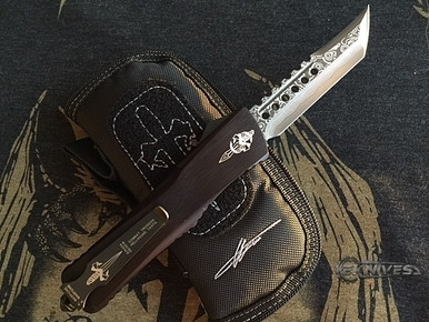 Microtech Marfione Custom Hellhound Combat Troodon Hattori Damascus