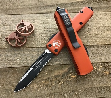 Microtech UTX-85 Orange OTF S/E Black Serrated 231-2OR