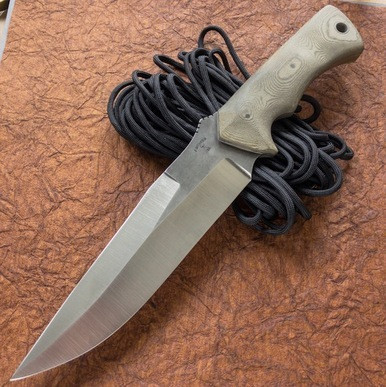 Jonathan McNees Green Micarta Fixed Blade CPM154 Satin