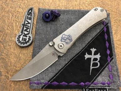 Borka Blades SBKF Titanium Stonewash Crest Logo M390 Stonewash