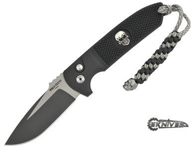 PROTECH LES GEORGE ROCKEYE SHAW SKULL KNIFE 3.3" BLACK LG161