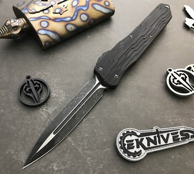 Marfione Cypher Black Alloy DLC/Blue Accents DE 4" Dark Matter M390