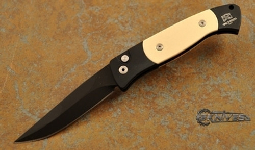 PROTECH BREND 2 TUXEDO BLACK IVORY KNIFE 3" PT1252