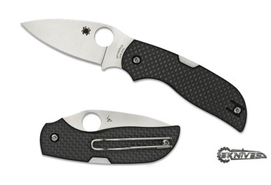 Spyderco Chaparral Folding Knife Black Carbon Fiber 2.8\" CTS XHP Satin C152CFP