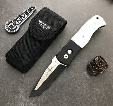 Protech Emerson CQC-7 Tuxedo Ivory Micarta Auto 3.25Ì´Ì_ÌÎÌ_ Two Tone Tanto 154CM