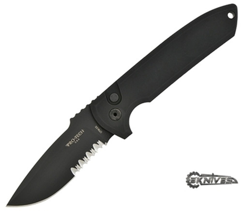 PROTECH LES GEORGE ROCKEYE KNIFE 3.3" BLACK PLAIN 1