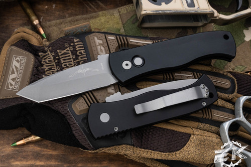 ProTech Emerson CQC7 Automatic Folding Knife 3.25\" Chisel Tanto Blasted E7T01