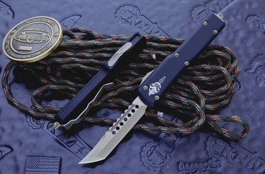 Microtech UTX-70 Black OTF Hellhound Tanto M390 Bronze 419-13