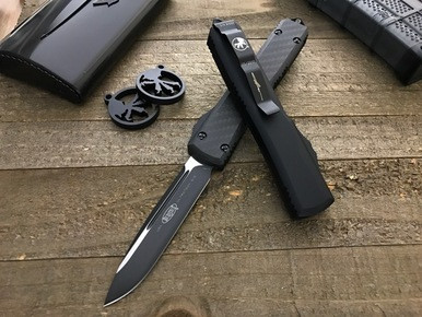 Microtech Ultratech Carbon Fiber Silver Ringed DLC SE Black 121-1DLCCF