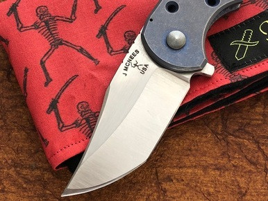 Jonathan Mcnees Custom Large Tracker Jacker Blue Titanium CPM 154 Satin