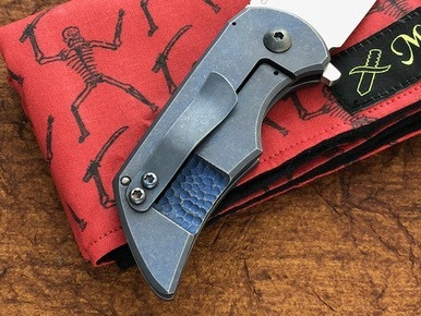 Jonathan Mcnees Custom Large Tracker Jacker Blue Titanium CPM 154 Satin