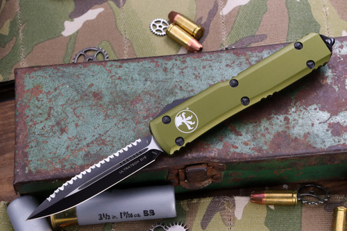 Microtech Ultratech OD Green DE Black Serrated 122-3OD