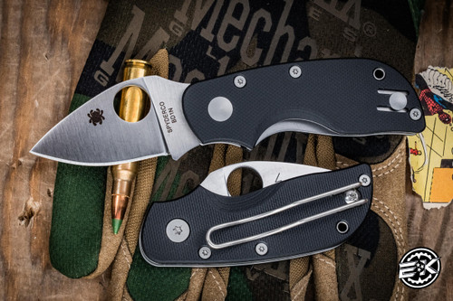 SPYDERCO CHICAGO 2 LINER LOCK BLACK G10 2\" BD1N SATIN C130GP