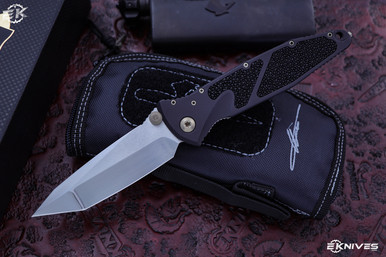 Microtech Custom/Marfione Socom Elite Stingray Inlay Bronze Accents Tanto Hand Satin M390