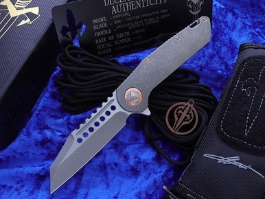 Marfione Custom Warhound Folder Apocalyptic Titanium Copper Accents M390 Apocalyptic #2