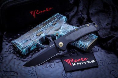 Reate Knives Mini Horizon D Carbon Fiber/Titanium PVD M390