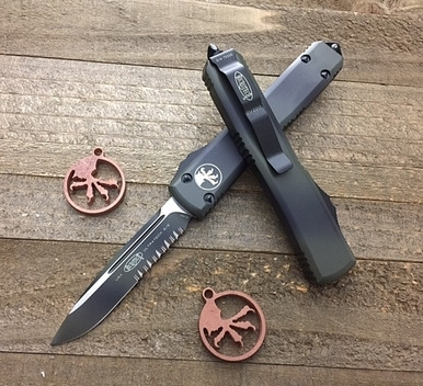 Microtech Ultratech Green Camo SE Serrated 121-2GC