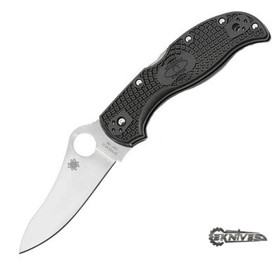 SPYDERCO STRETCH BLACK FRN 3.5" SATIN PLAIN C90PBK