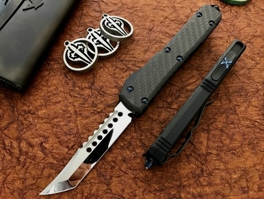 Marfione Custom Ultratech Hellhound CF Blue Ringed TE Mirror Polish M390