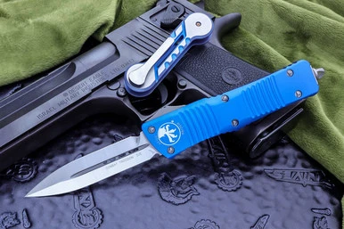 Microtech Combat Troodon Blue OTF D/E 142-4BL