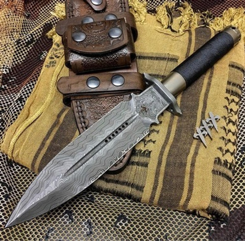 Microtech Marfione Custom Interceptor Nichols Damascus DE Hollow Handle