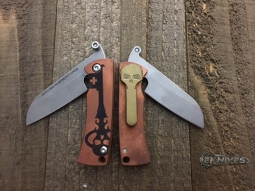 Chaves Customized Copper Friction Folder Bronze Skull Clip