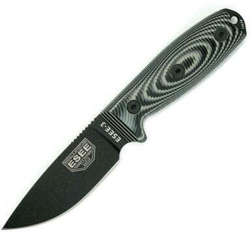 ESEE Model 3 3D Black/Gray G10 fixed Blade Knife