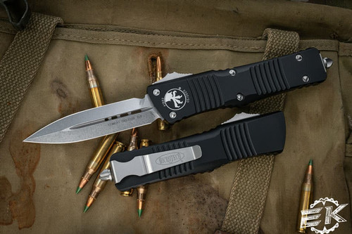 Microtech Combat Troodon OTF Automatic Knife 3.8" Dagger Stonewash 142-10 