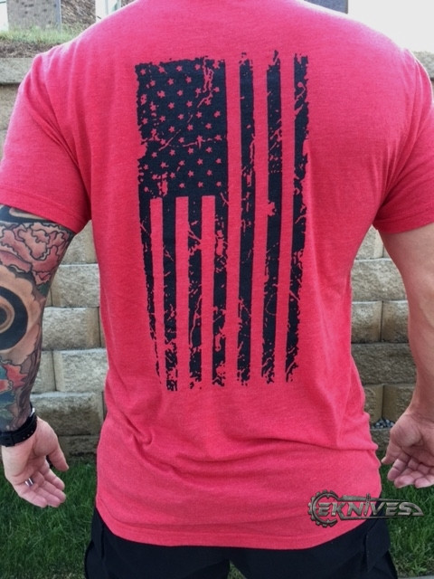 EKNIVES T-Shirt Vintage Red Next Level Tri-Blend