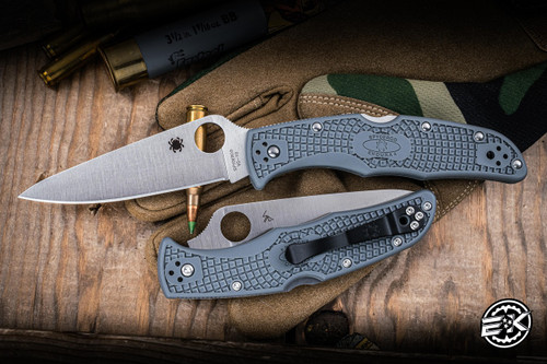 Spyderco Endura 4 Lightweight Folding Knife Gray FRN 4" VG-10 Drop Point Satin C10FPGY