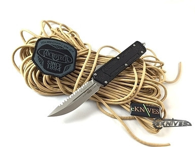 NEW 2015 MICROTECH QD SCARAB D/E-S BEAD BLAST 3.5" SERRATED 180-9