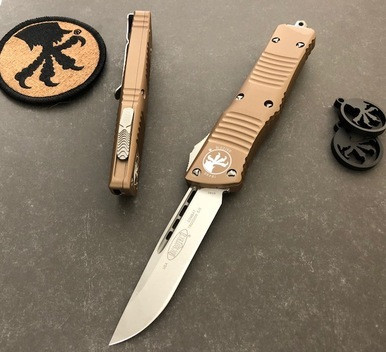 Microtech Combat Troodon Tan OTF Stonewash SE M390 143-10TA