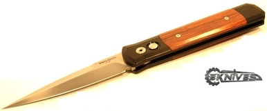 PROTECH GODFATHER COCOBOLO INLAY AUTOMATIC KNIFE 4" SATIN 906C