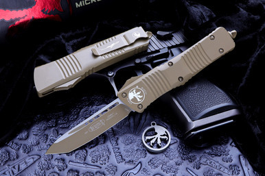 Microtech Combat Troodon OTF Automatic Knife Cerakote Dark Earth 3.8" Tanto 144-1CDE