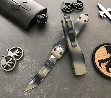 Microtech Ultratech Tan Camo Contour Tanto 123-1TC