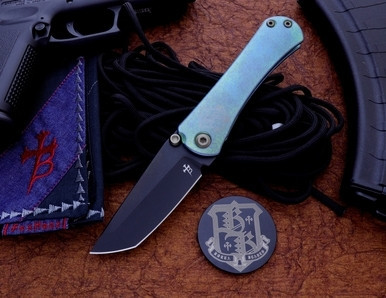 Borka Blades SBTF Green Distressed Ti DLC Tanto