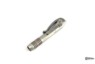 MICROTECH MARFIONE CUSTOM SIPHON II PEN TITANIUM STAINLESS BLACK INK