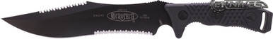 Microtech Arbiter Fixed Blade Knife 8.5" Black Serrated 104-2